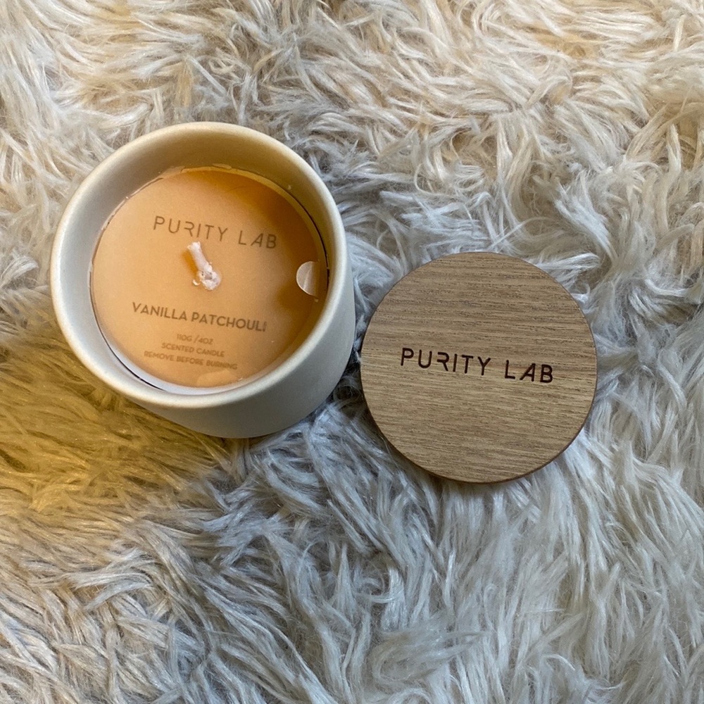 Purity Lab Vanilla Patchouli scented candle